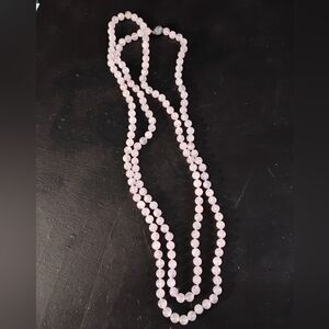 Rose Quartz Opera Length Necklace